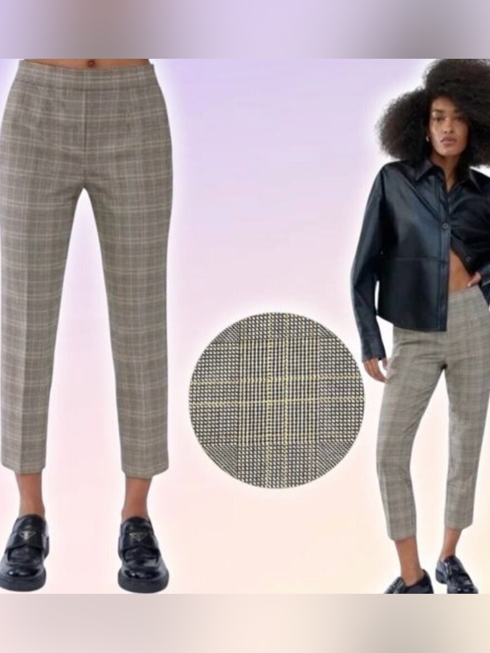 4 for $25- Aritzia Babaton Conan Pants Grey Brown Straight Leg Trousers - Picture 2 of 10